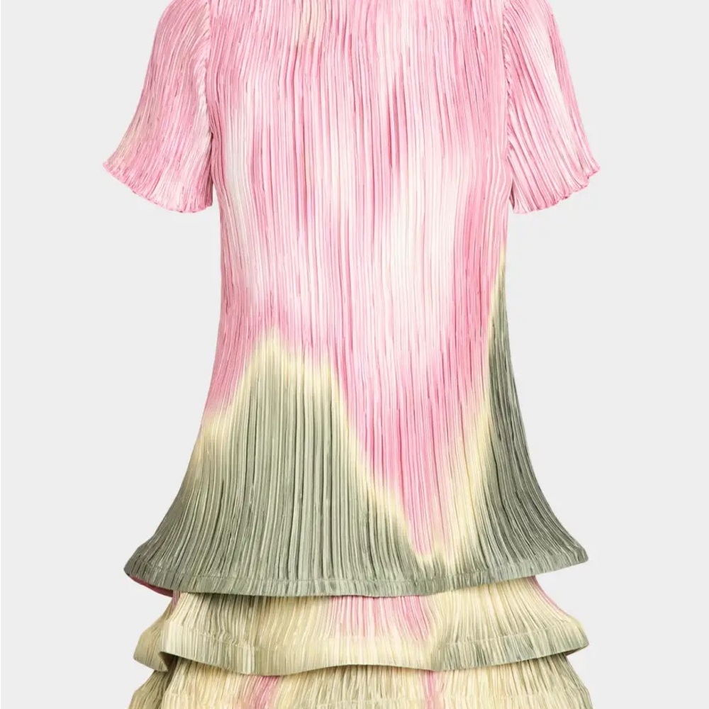 ISO Jonathan Simkhai Pink and Green Layered Dress ZENON